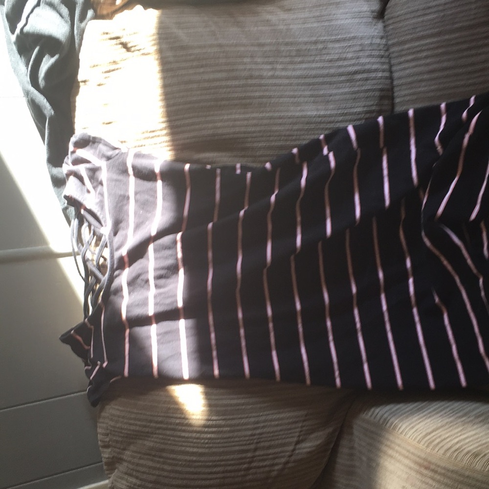 Striped criss cross dress